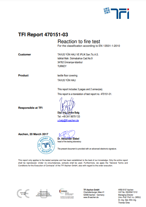 TFI Report 4700151-03 Belge